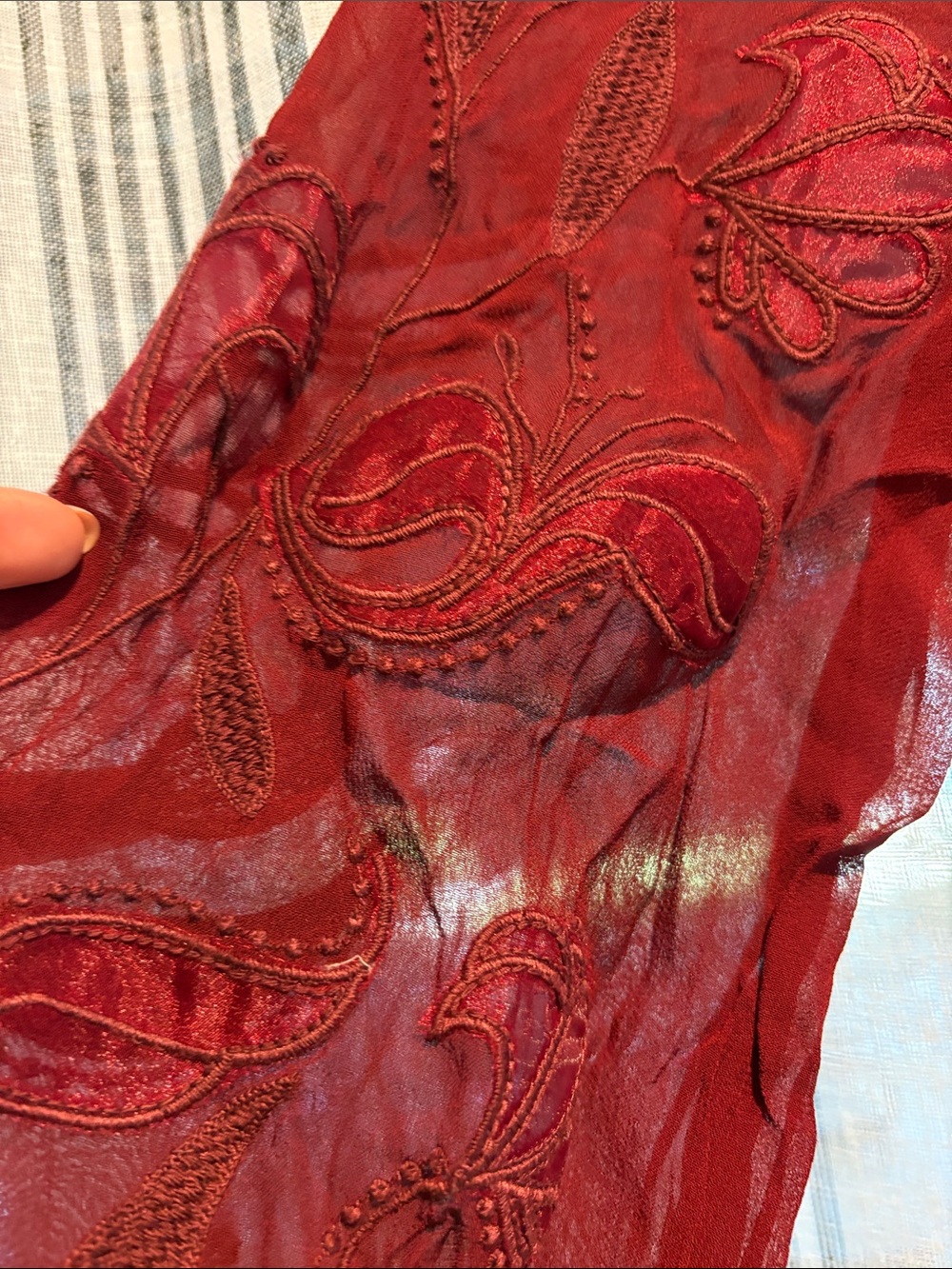 Anthropologie Embroidered Boho Floral Top medium - Picture 7 of 9